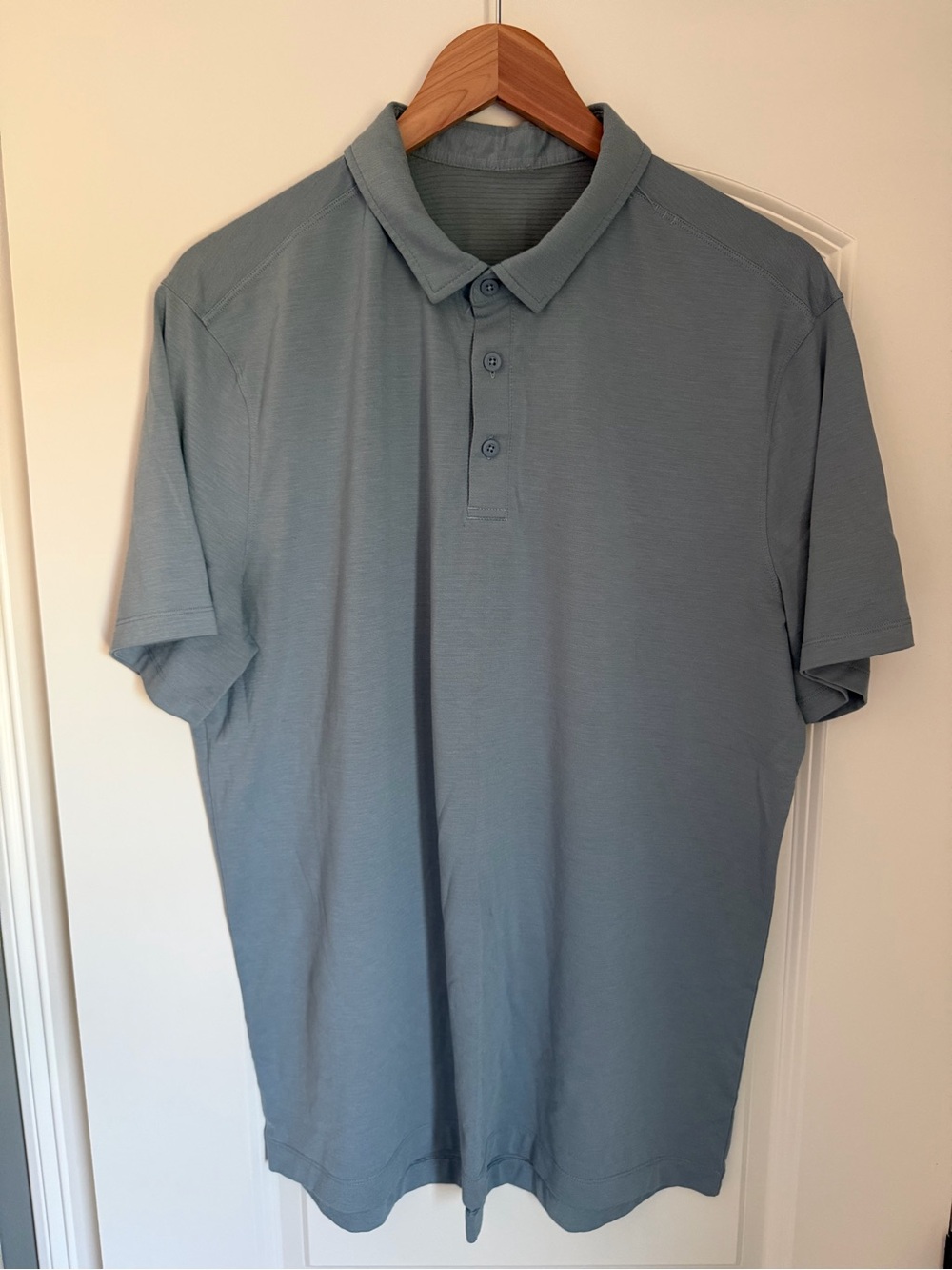 lululemon athletica Mens Dusty Blue Polo Shirt